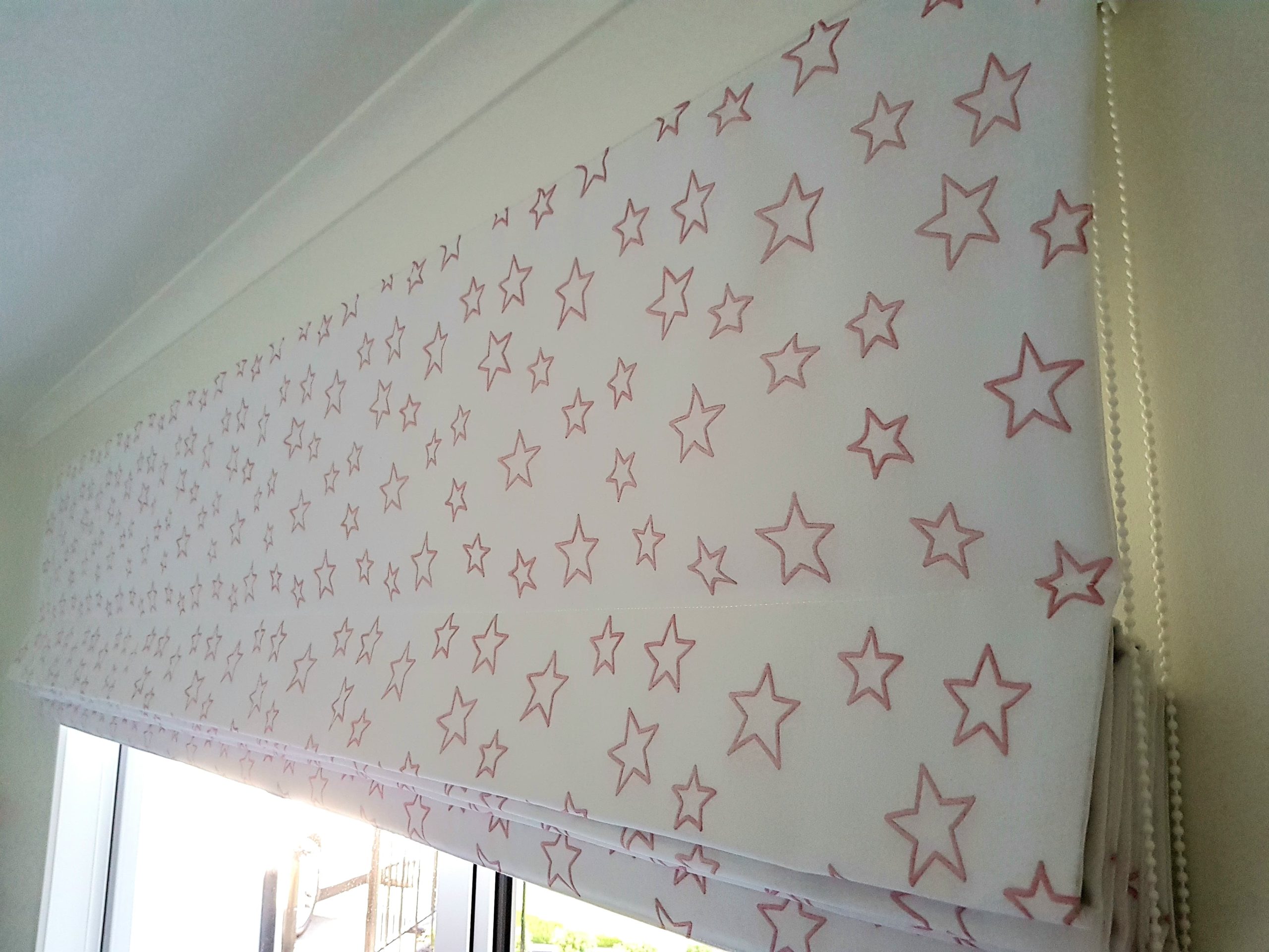 Children inspired fun blinds with star print