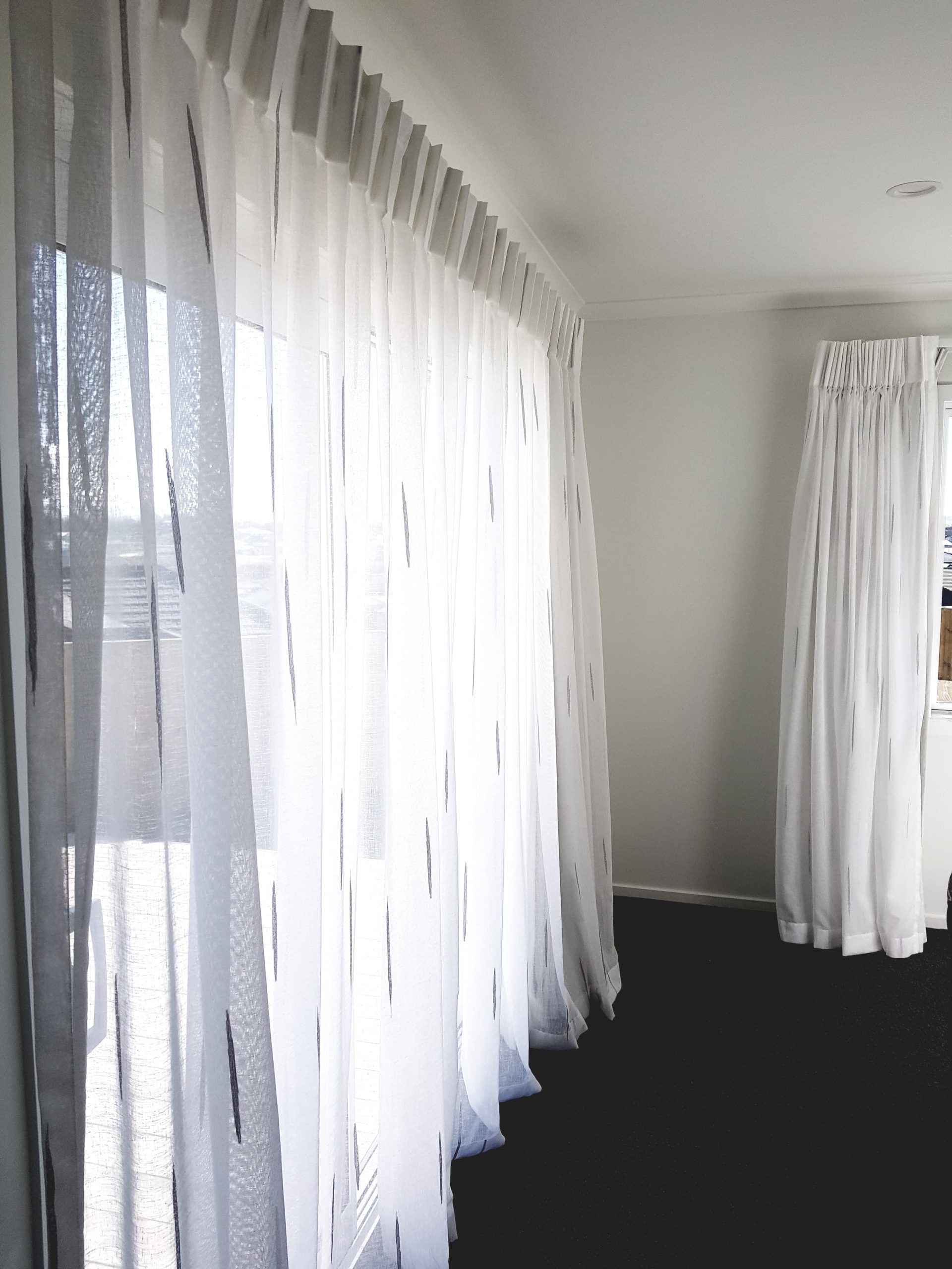 Sheer drapes in new home