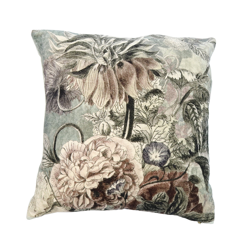 floral velvet cushions