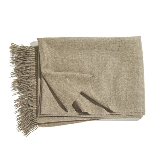 Puro Throw Rug folded in almond color