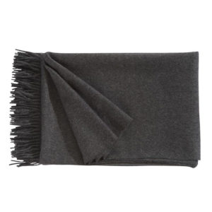 Puro Throw Rug folded in charcoal color