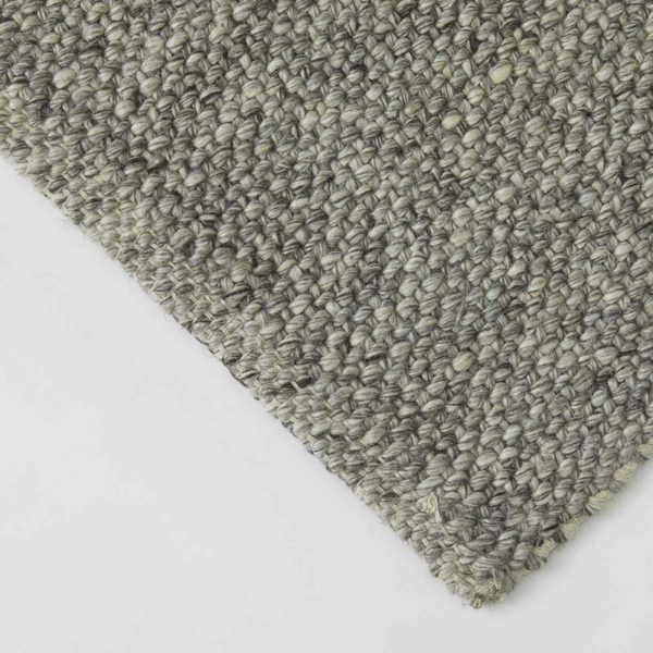 Close up Logan Feather Rug showing texture