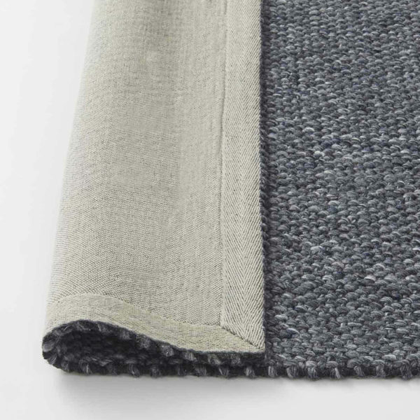 Close up Logan Pigment Rug showing fabric base