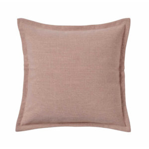 Roma linen blend Blush Cushion on white