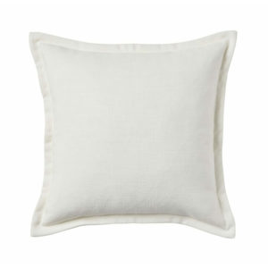 Roma linen blend Ivory Cushion on white